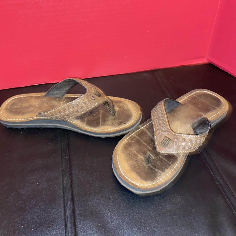 Collection by Clarks Fenner Nerice Brown Flip Flops Women's 8M Thong