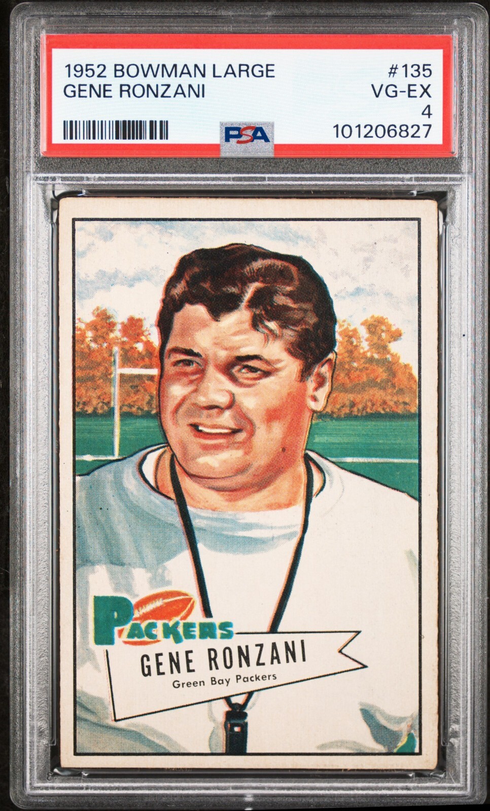 1952 Bowman Large #135 Gene Ronzani SP RC Green Bay Packers PSA 4 VG EX