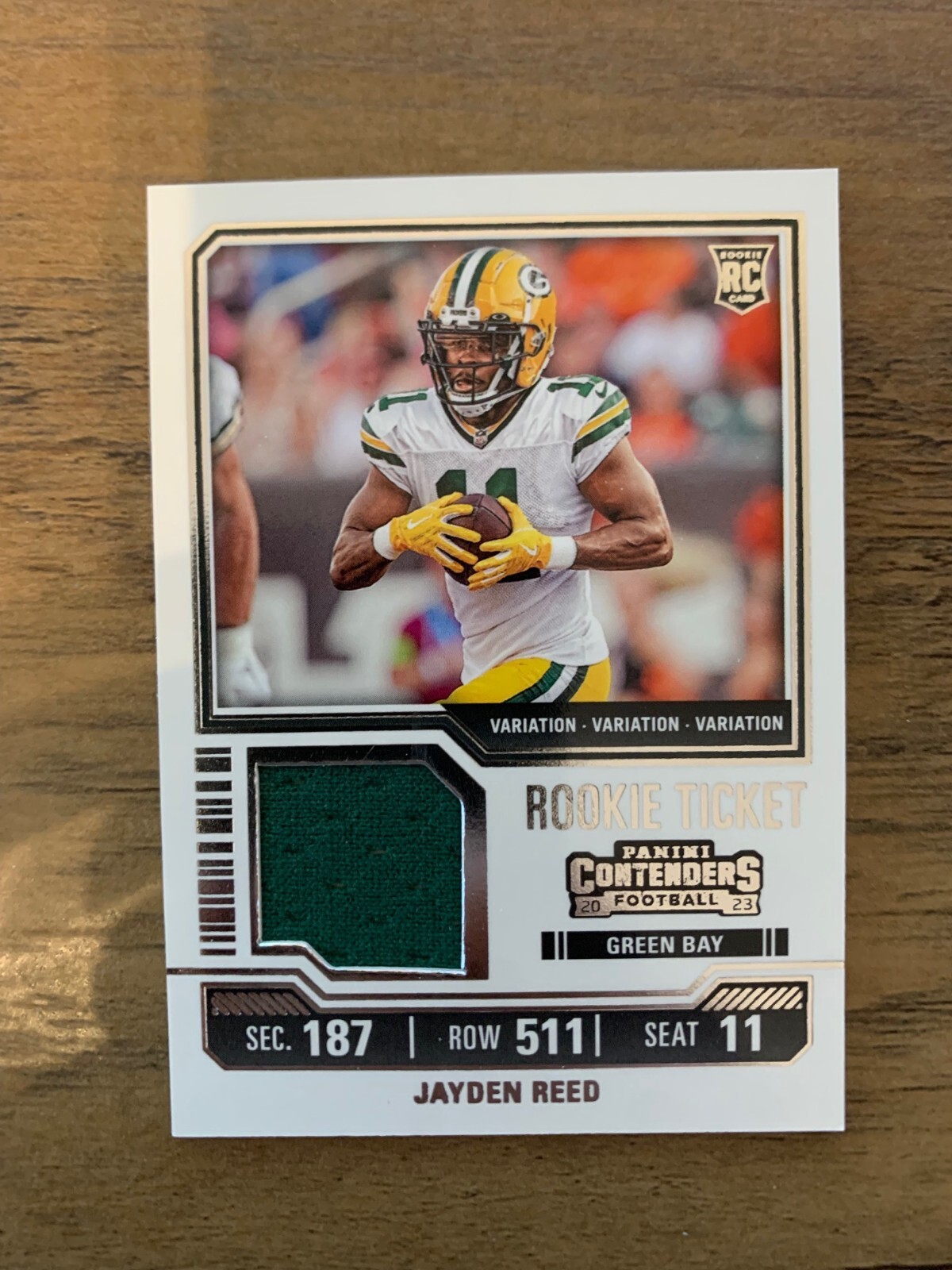 2023 Panini Contenders - Rookie Ticket Jayden Reed Swatches Variations #TS18V