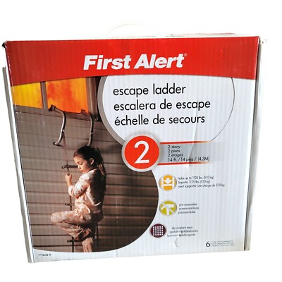 First Alert 14 ft Two Story Emergency Escape Ladder New In Box