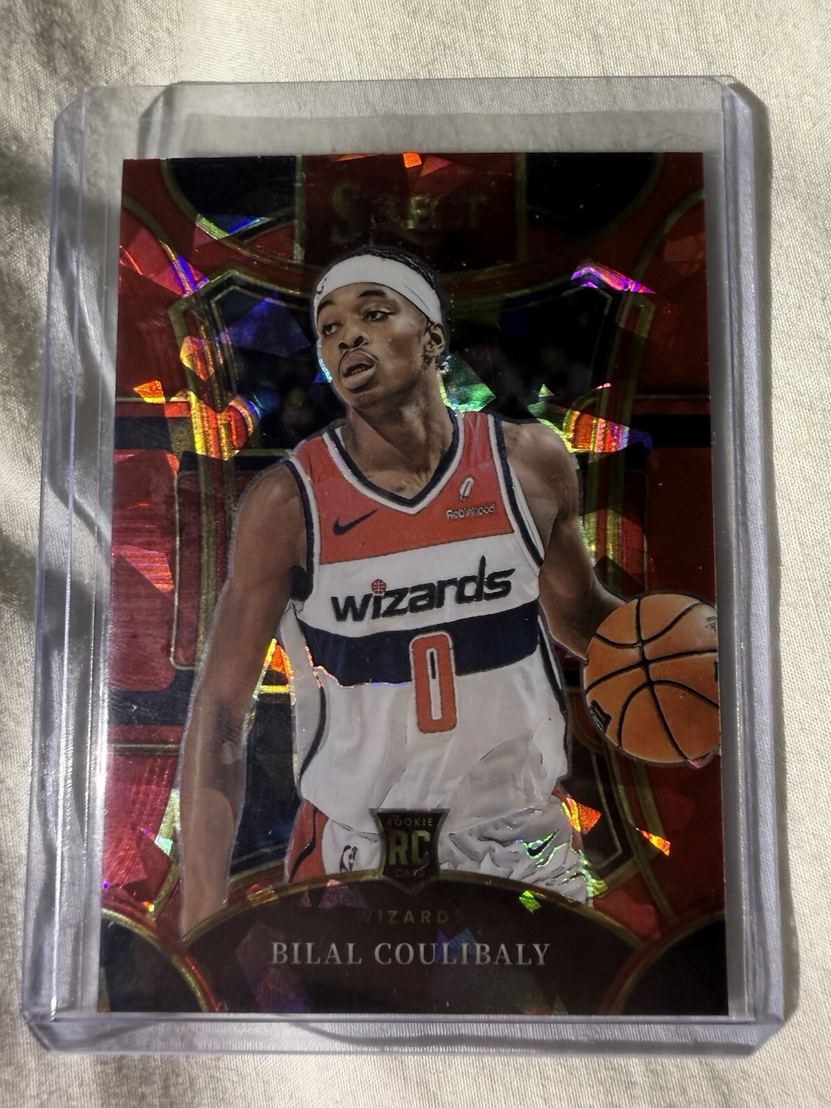 2023-24 Panini Select - Mezzanine Red Cracked Ice Prizm #304 Bilal Coulibaly RC