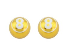 8 Ball Bicycle Valve Caps Lowrider BMX Road Bike Beach Cruiser MTB Fixie Gold!