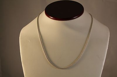 Massive Sterlingsilber AGI 18'' lange Kugel Perlenkette Halskette