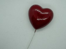 12x Herzen bauchig rot 4,5cm an 15cm Draht sh. Bilder Candlelight Hochzeit ...