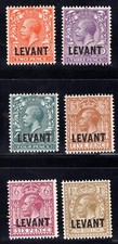 MOMEN: BRITISH LEVANT SG #L18-L23 1921 MINT OG NH £75++ LOT #67393
