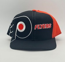 Philadelphia Flyers NHL Hockey Vtg Shadow Script Logo Snapback Sports Hat Cap NW