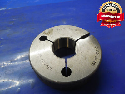M31 X 0.75 6g METRIC THREAD RING GAGE 31. 0.75 GO ONLY P.D. = 30.491 QUALITY