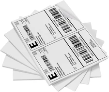 Shipping Labels,  Half Sheet Shipping Label Compatible for Inkjet