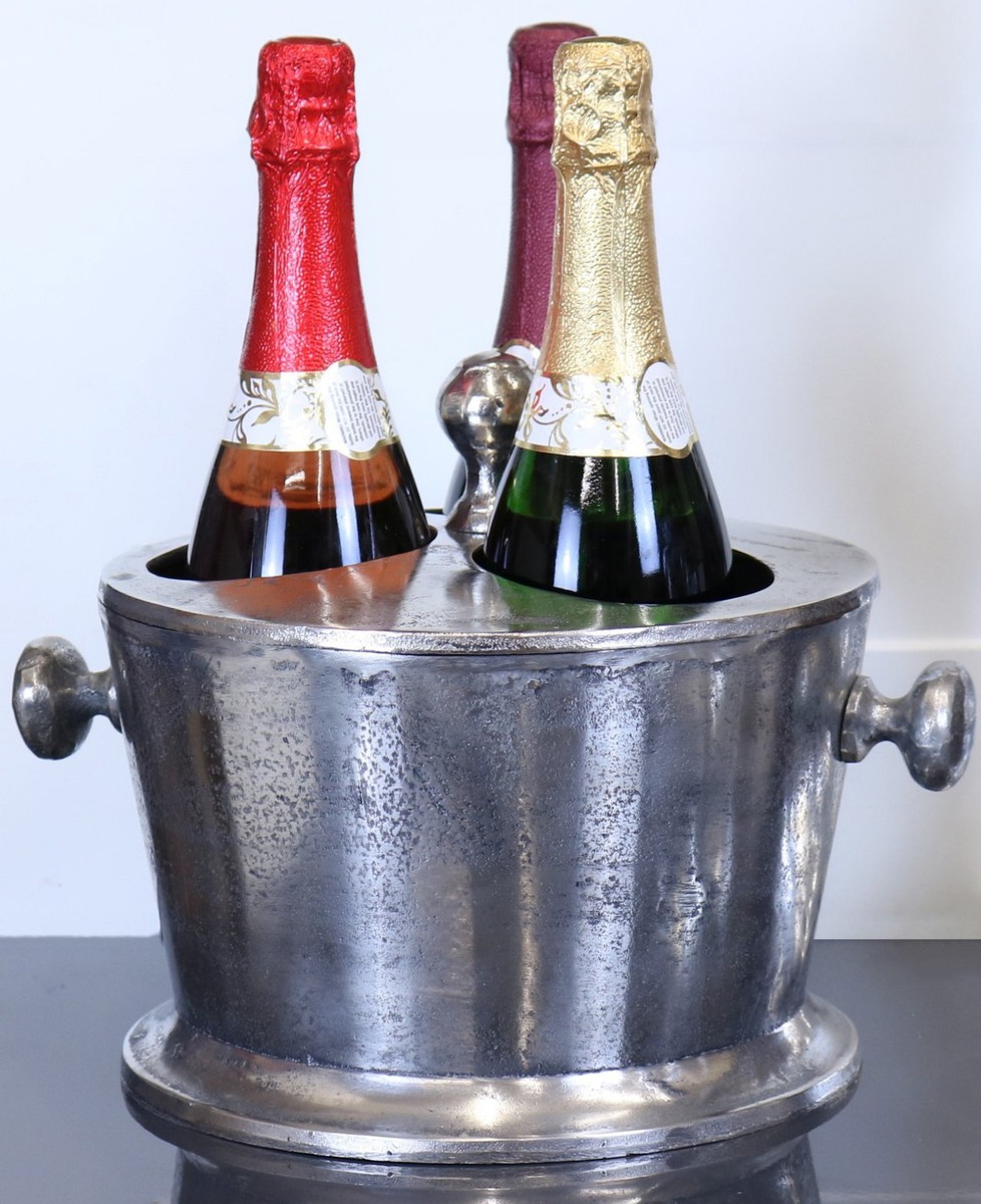 CHAMPAGNE WINE BUCKET METAL BAR COOLER ICE BUCKET BOTTLE SECTION