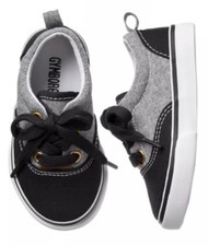 NWT GYMBOREE BOYS SKY RIDER GRAY BLACK SNEAKERS TENNIS SHOES Size 13