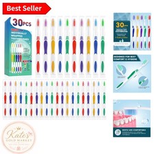 Soft Bristle Toothbrushes - 30 Individually Wrapped for Hygiene  Travel