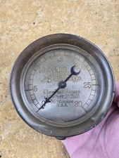 Antique Bishop Babcock Steam Pressure Gauge 4.25 Beer Brass Iron
