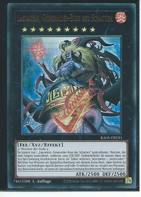 YU GI OH LAEVATEIN GENERAIDER BOSS DER SCHATTEN RA05-DE051 ULTIMATE RARE