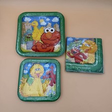 Sesame Street Kids Party Set - 32 Pieces - Plates And Napkins