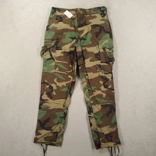 New Vintage US Military BDU Pants Mens Medium Woodland Camo Combat Trousers NOS