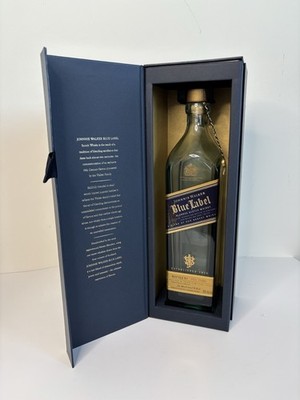 Johnnie Walker Blue Label Scotch Whisky Empty Bottle And Box