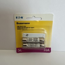 Eaton Bussmann 30 Amp Time-Delay Fuses BP/SC-30  2 Fuses NEW