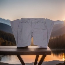 DULUTH TRADING CO. Dry On The Fly Dark Gray Zip Cargo Pants 3237-97 Womens 10x31