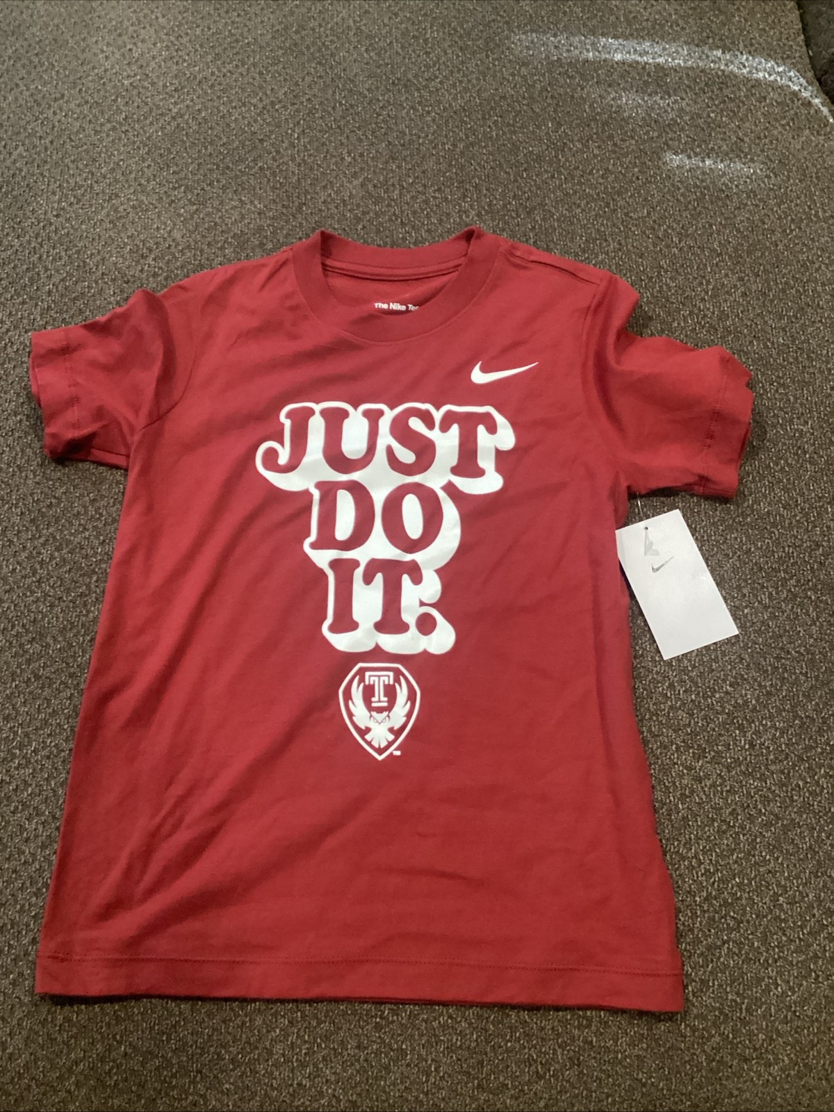 Temple University Mike Just Do It Tee Youth Small New With T