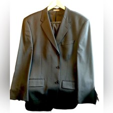 Profilo Studio? Black Lined Suit, 100% Wool, Size 42S Suit Coat 36 Pants