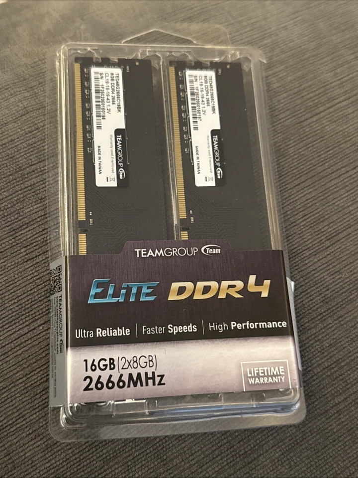 Teamgroup Elite DDR4 16Gb Kit (2 X 8Gb) 2666Mhz High Performance - Image 2 of 4