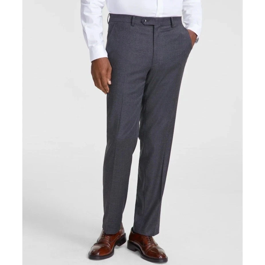 Tallia Men's Classic Fit Suit Separate Pant - Dark Grey, 38W x 32L
