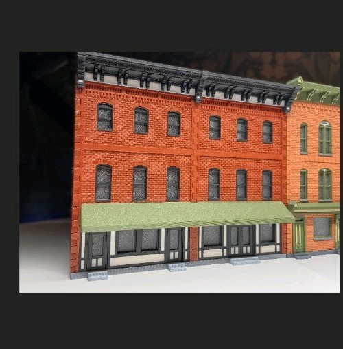 HO Scale Town Store Building Model Kit For Railroad Scenery (Gray Color ...