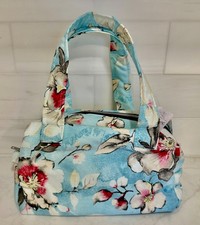 NWT Purse Duffle Bag Cosmetic Bag Canvas Floral  Hawaiian Print Washable