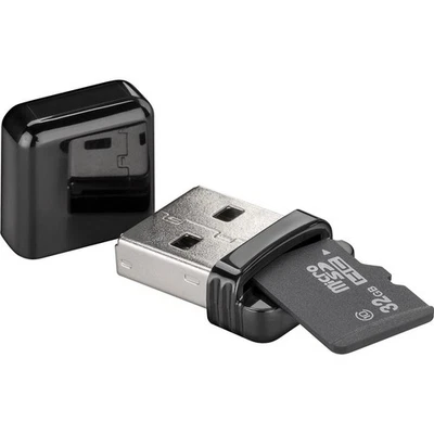 [38656] Goobay Lecteur de Cartes USB 2.0 pour lire les formats de carte mémoi... - Photo 1/2