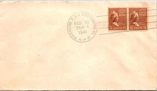 GOLDPATH: US event cover 1941 First Trip Highway Post Office Washingto CV079_P20