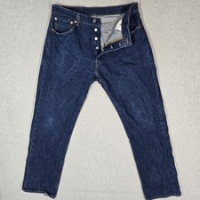 Levi's 501 Men Jeans 36X34 Blue Denim Original Fit Straight Leg 31" Inseam