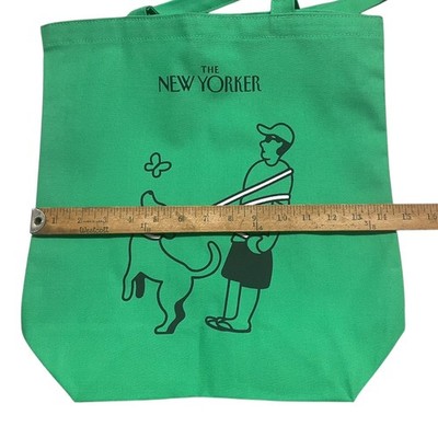 NEW The New Yorker Limited-Edition Bright Green Tote Bag Art by