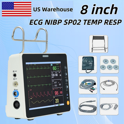 #ad US Warehouse 8 inch Portable Multi parameter Vital Signs Patient Monitor ECG $345.00