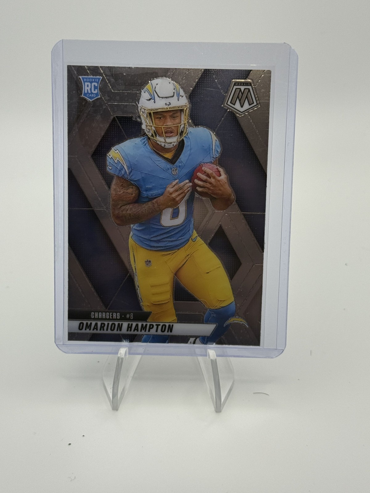 2025 Panini Mosaic- Omarion Hampton #335 Silver Los Angeles Chargers (RC)