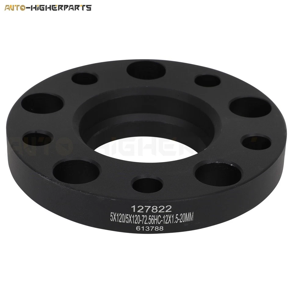 Espaciadores de rueda centrados en buje 1996-2013 BMW 328i 1996-2013 para 2 piezas 20 mm 5x120 12x1,5 Foto 4 de 4