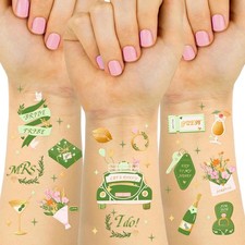 Bachelorette Party Temporary Tattoos   Bride Tribe Gold  Silver Fun Favors