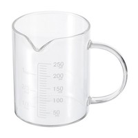 250Ml Glas Messbecher, 3.3 Borosilikatglas Mit WeißEr Skala, FlüSsigkeitsmessbec