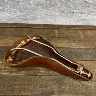 Vintage Brooks Professional Saddle Pre-Softened Leather Seat Brown