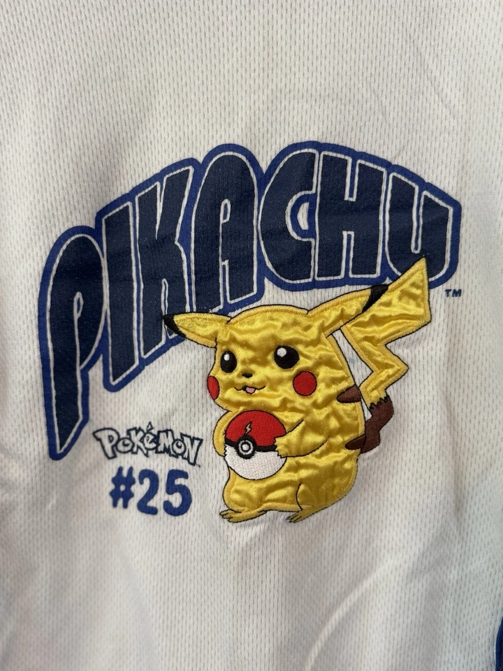 Pikachu Pokemon RARE Vintage 90s Nintendo Kids Shirt  Embroidered Cut Tag - Image 2 of 4
