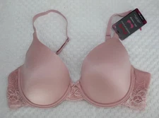 NWT MAIDENFORM 09441 BRA comfort devotion DEMI coverage tshirt 38D see desc PINK