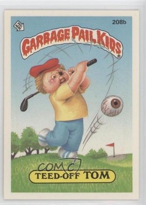 1986 Topps Garbage Pail Kids Series 6 Teed-Off Tom #208b w8t