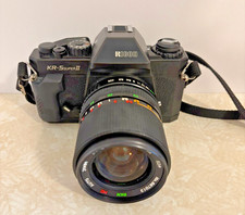 Ricoh KR-5 Super II 35mm SLR Film Camera w/ Zoom Lens  Case Included-UNTESTED
