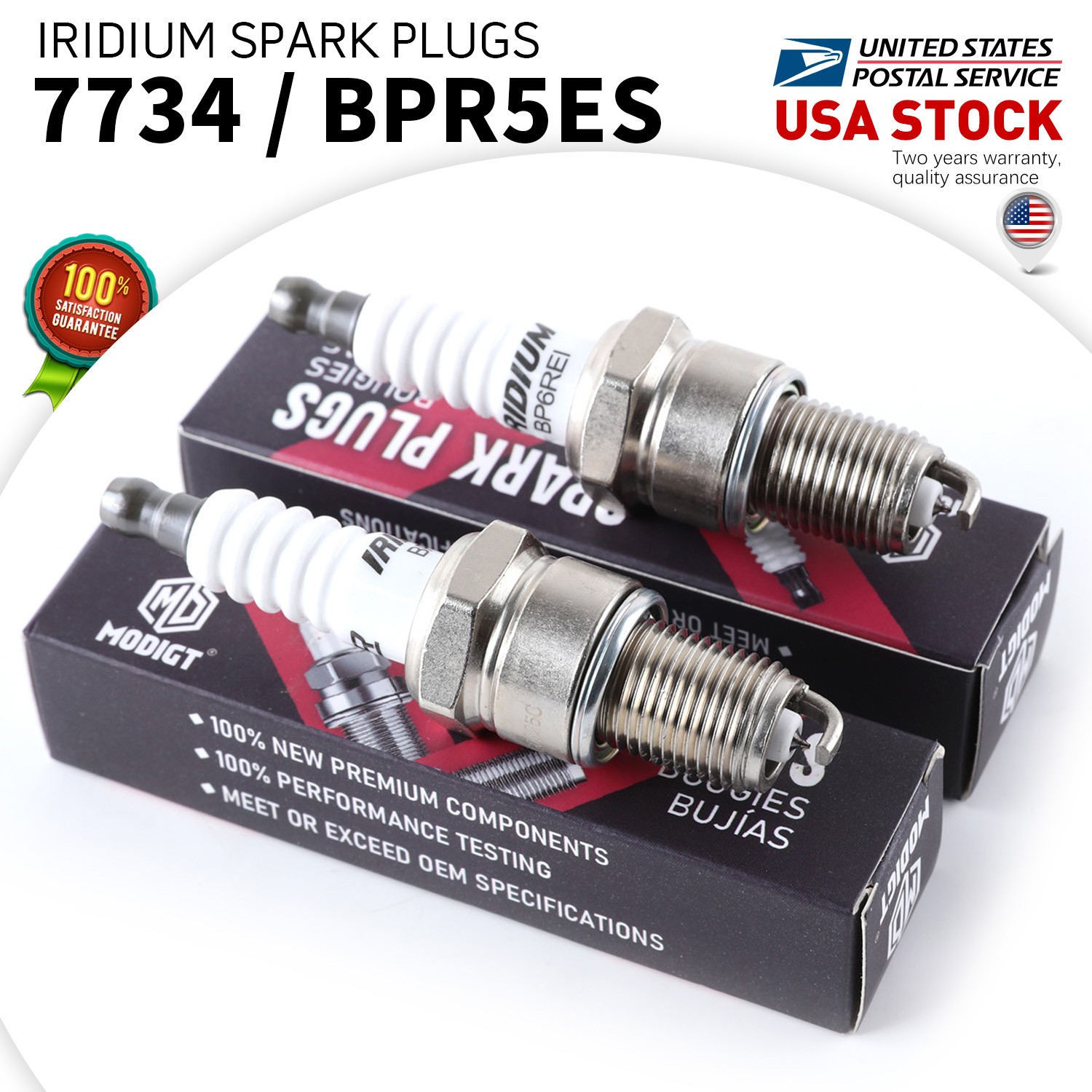 For NGK BPR5ES 7734 4PCS Iridium Spark Plugs For Denso 5305/IW16 OE Replacement