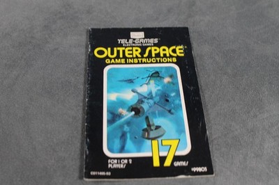 Original Anleitung Tele-Games Outer Space 17 Games Sears Atari Manual