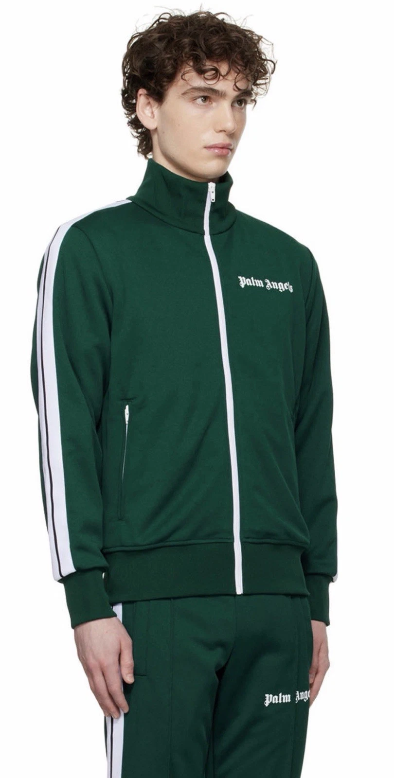 Palm Angels SS23 Classic Track Jacket 'Green White' XXL 100% Authentic Brand New image 2