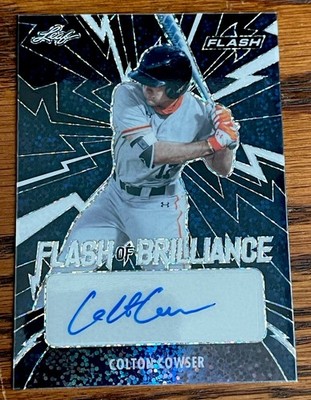 COLTON COWSER AUTO /99 2021 LEAF FLASH Free Ship #FB-CC1 FLASH OF BRILLIANCE