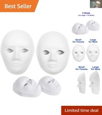 Artistic 30 Pack Paper Mache Masks - Blank Design for Theatrical Crafting Fun
