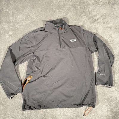 North Face Apex Pullover Jacket Mens Large Gray 1/4 Zip Windbreaker Outdoors L