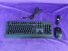 Lenovo KU-1619 USB Wired Keyboard Black EN + Lenovo Wired USB Mouse MOJUUO