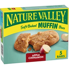 Nature Valley Apple Cinnamon Soft Baked Muffin Bars 5 Count Breakfast Snack